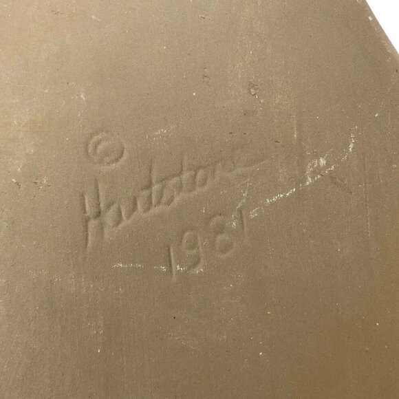 Vintage 1981 Hartstone Pottery Sitting Tabby Cat Cookie Mold - Picture 3 of 3